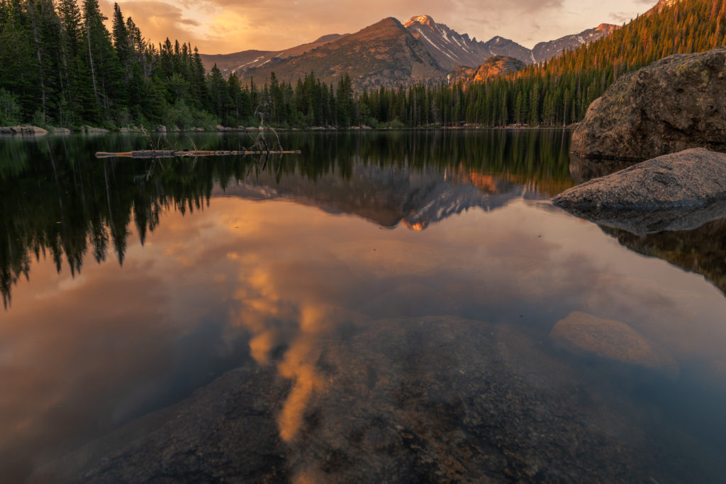 Early spring sunrise at Bear Lake, Rocky Mountain National Park