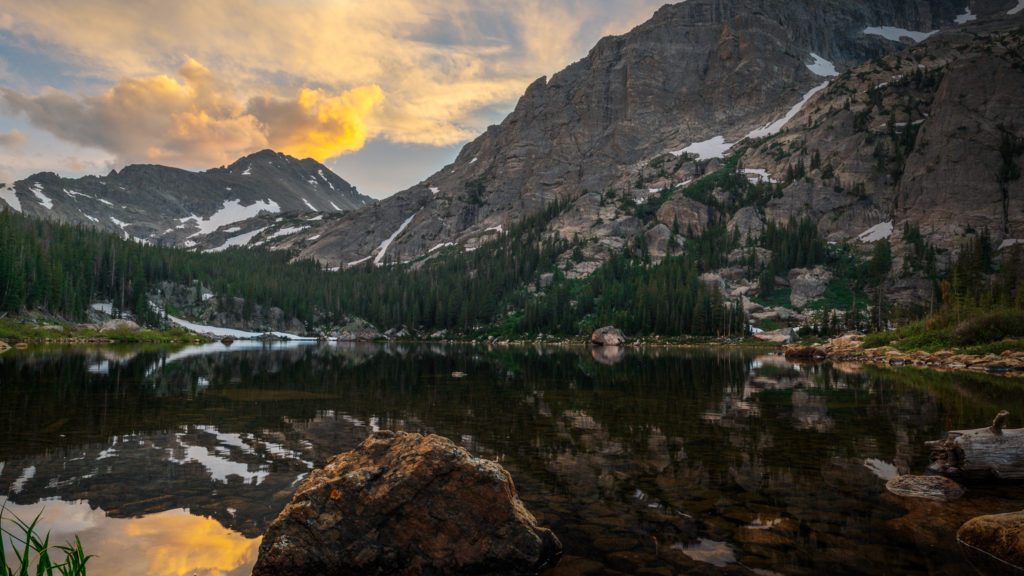 Sunset at Pear Lake in Rocky Mountain National Park