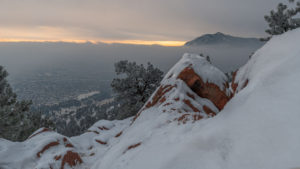 Sunrise winter Mount Sanitas