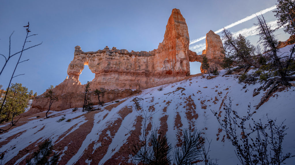 Tower bridge at Bryce Canyon National Park, winter time