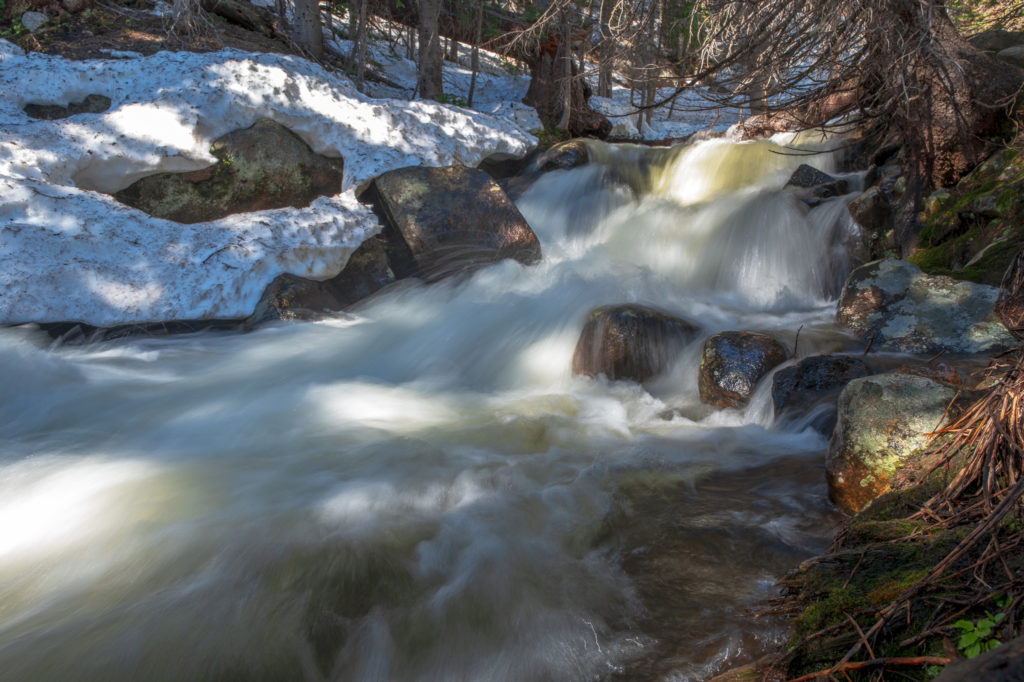 Lyric Falls with snow, Rocky Mountain National Park