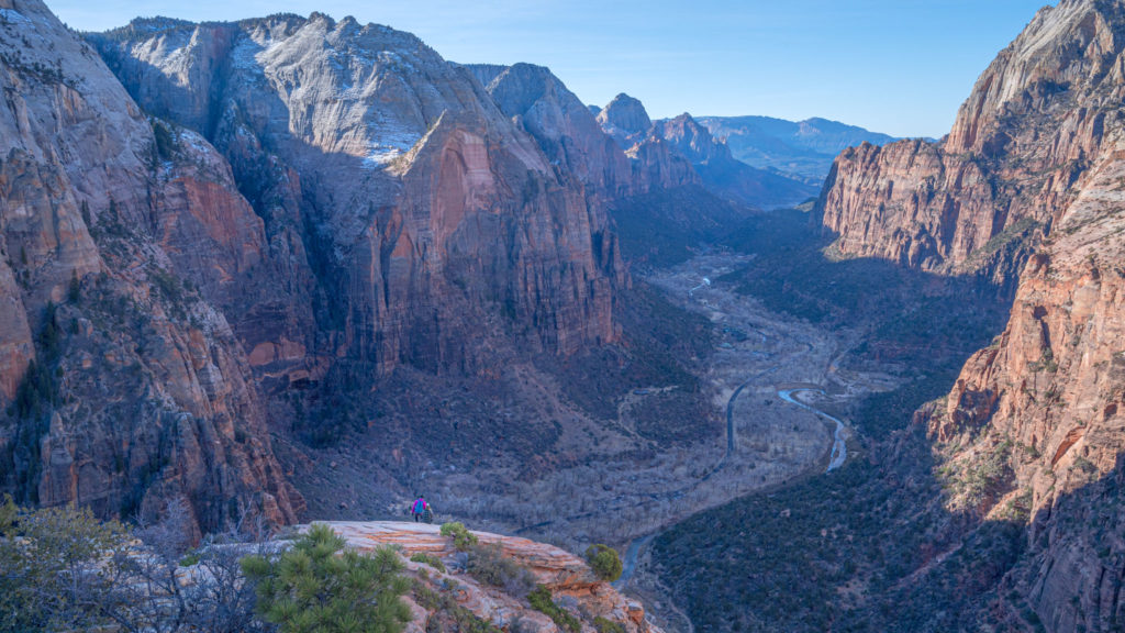 mountain views from the summit of angels landing in zion nationla park