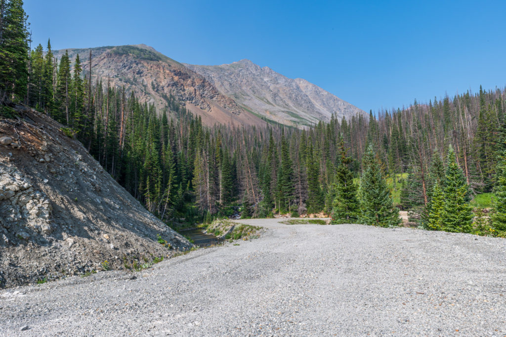 Grand ditch road and the never summer mountains