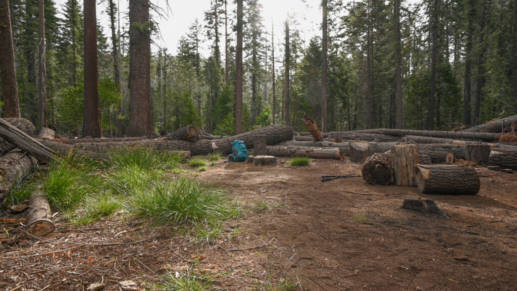 campsite in Little Yosemite Valley